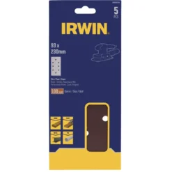 IRWIN schuurvel 230 x 93 mm K100 voor klembevestiging, met perforatie voor B+D, 5 stuks. Sale