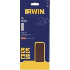IRWIN schuurvel 230 x 93 mm K60 voor klembevestiging, zonder perforatie, 5 stuks. Hot