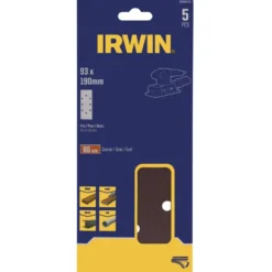 IRWIN schuurvel 190 x 93 mm K80 zelfhechtend, met perforatie voor B+D, 5 stuks. Sale