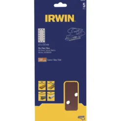 IRWIN schuurvel 230 x 115 mm K100 zelfhechtend, met perforatie, 5 stuks. Hot