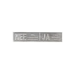 Ja/Nee sticker Metaal kleur