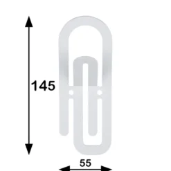 Jashaak enkel Paperclip wit zamak