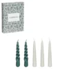 Kaars d.groen l.groen 5 stuks - h15xd2,2cm