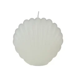 Kaars schelp wit 12,5 x 4,3 cm