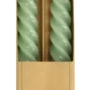 Kaars spiraal groen 25 cm - set van 2