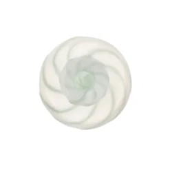 Kandelaar glas groen wit 11x11x7,5cm