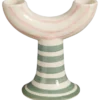 Kandelaar streep roze - h12xd12cm
