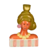 Kandelaar vrouw roze - l15xb8xh21cm