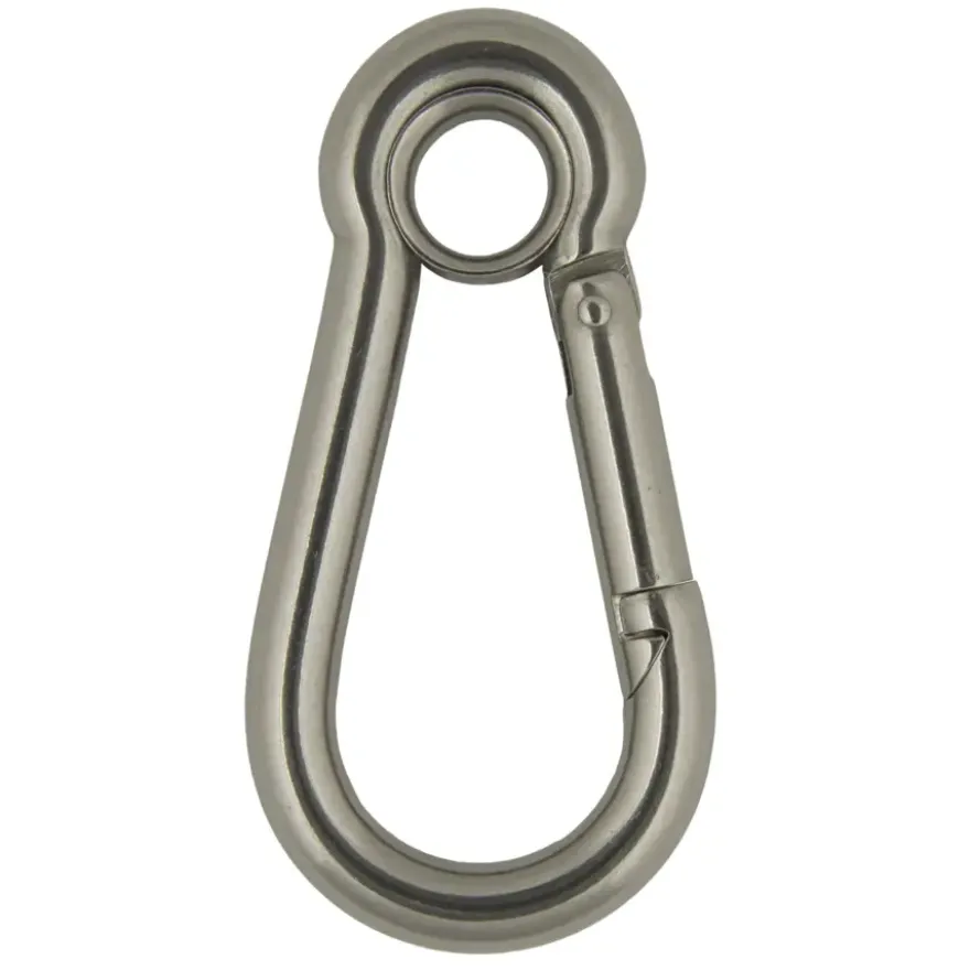 Karabijnhaak dicht oog 5x50mm