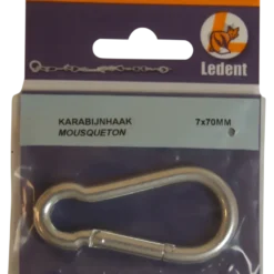 Karabijnhaak 70 mm verzinkt