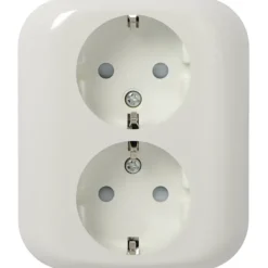 KARWEI Aurora Wandcontactdoos Dubbel RA wit