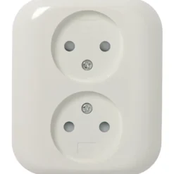 KARWEI Aurora wandcontactdoos dubbel wit New