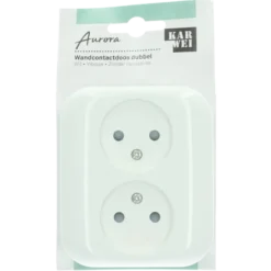 KARWEI Aurora wandcontactdoos dubbel wit New
