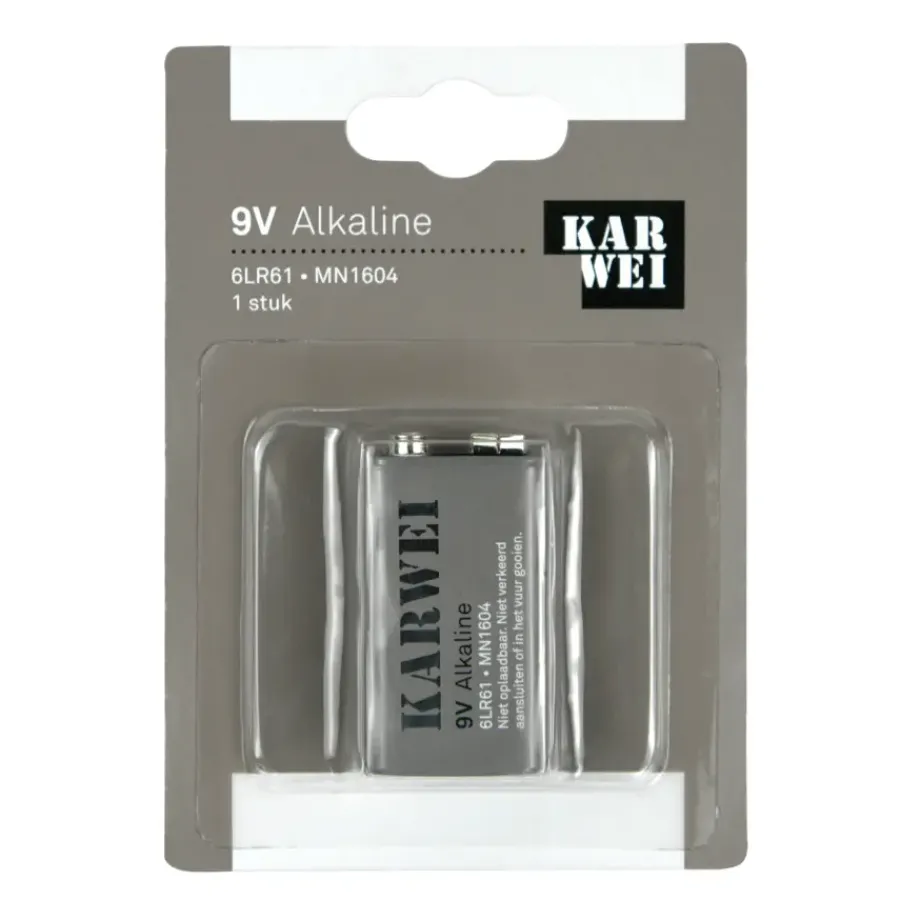 KARWEI Batterij Alkaline 9V 1 stuk