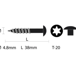 KARWEI compactplaatschroef RVS wit 4,8x38 mm (50 stuks)