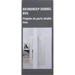 KARWEI deurgreep dubbel Eddy RVS Clearance