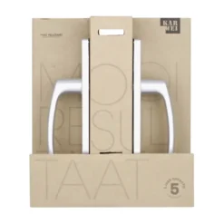 KARWEI deurkruk set Blok recht schild sleutelgat 56 mm aluminium Clearance