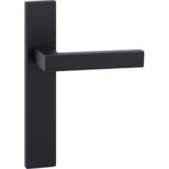 KARWEI deurkruk set Chelsea recht blind schild zwart RVS Sale