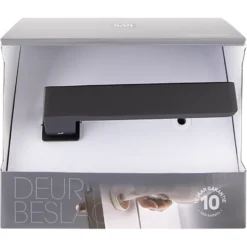 KARWEI deurkruk set Chelsea vierkant rozet klein zwart RVS Best