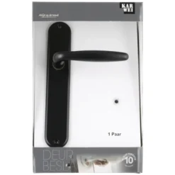 KARWEI deurkruk set Eros ovaal blind schild zwart aluminium Discount