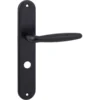KARWEI deurkruk set Eros ovaal schild vrij-bezet sluiting 63/8 mm zwart aluminium Best