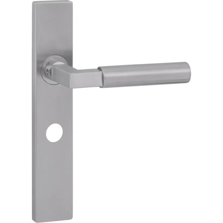 KARWEI deurkruk set Fulham recht schild vrij-bezet sluiting 63/8 mm RVS Sale
