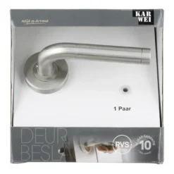 KARWEI deurkruk set George rond rozet RVS Clearance