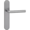 KARWEI deurkruk set Gino ovaal blind schild RVS look aluminium Outlet