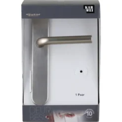KARWEI deurkruk set Gino ovaal blind schild RVS look aluminium Outlet