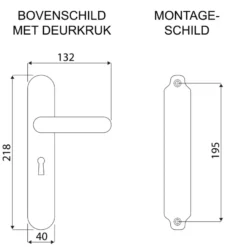 KARWEI deurkruk set Gino ovaal schild sleutelgat 56 mm RVS look aluminium Online
