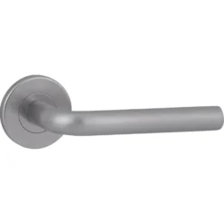 KARWEI deurkruk set Gino rond rozet RVS look aluminium Discount
