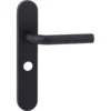 KARWEI deurkruk set Henry ovaal schild vrij-bezet sluiting 63/8 mm zwart RVS Best