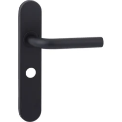 KARWEI deurkruk set Henry ovaal schild vrij-bezet sluiting 63/8 mm zwart RVS Best
