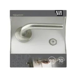 KARWEI deurkruk set Henry rond rozet RVS Clearance