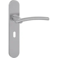KARWEI deurkruk set John ovaal schild sleutelgat 56 mm RVS Discount