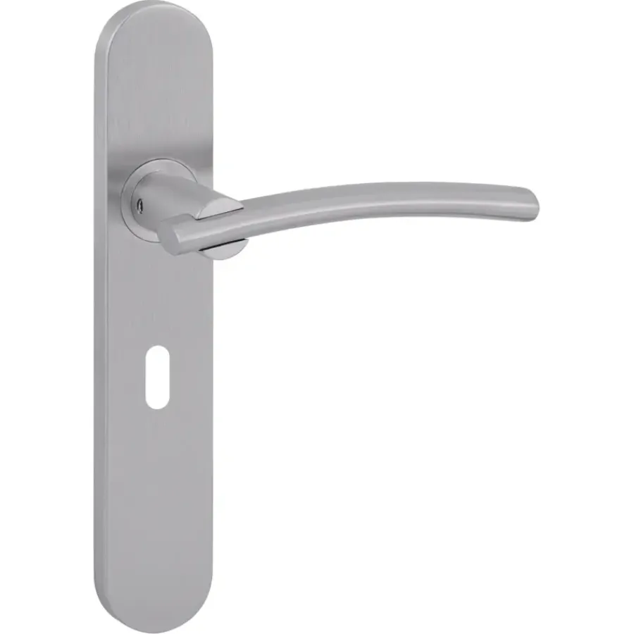 KARWEI deurkruk set John ovaal schild sleutelgat 56 mm RVS Discount
