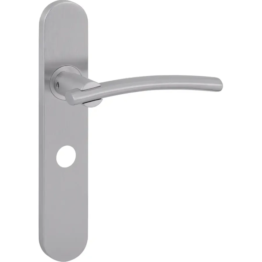KARWEI deurkruk set John ovaal schild vrij-bezet sluiting 63/8 mm RVS Best