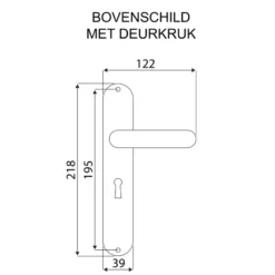 KARWEI deurkruk set Jorge ovaal schild sleutelgat 56 mm messing antiek New