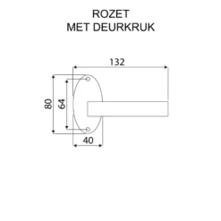 KARWEI deurkruk set Jules patent schild zwart aluminium Clearance