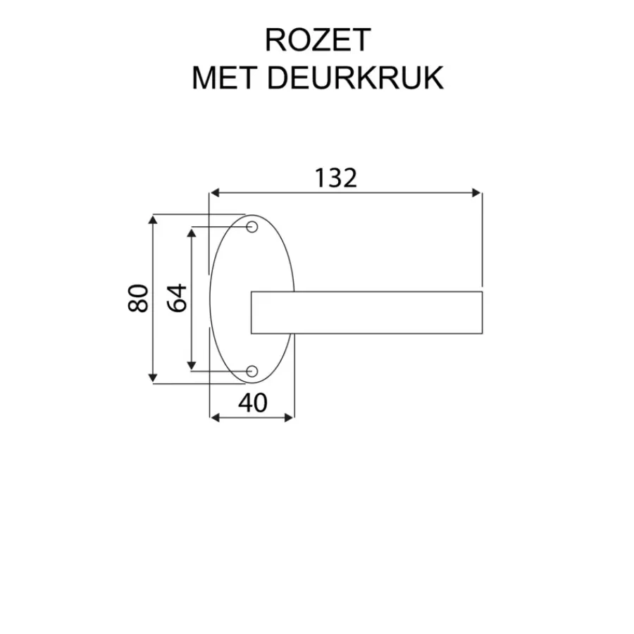 KARWEI deurkruk set Jules patent schild zwart aluminium Clearance