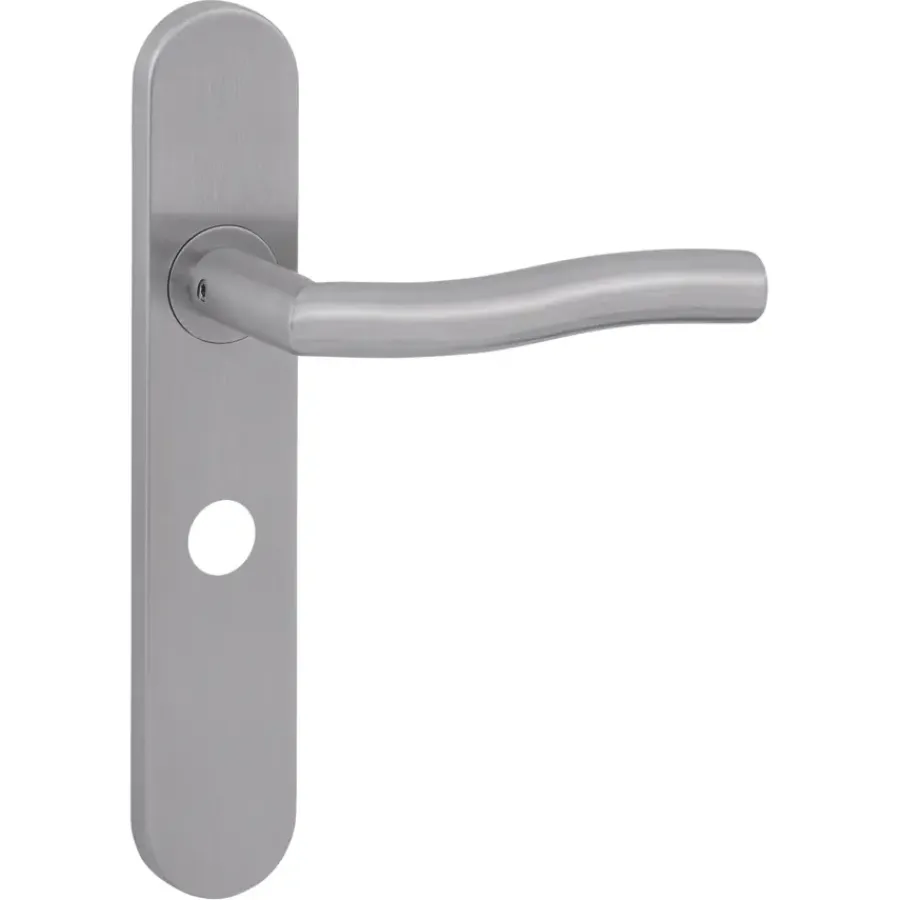 KARWEI deurkruk set Kevin ovaal schild vrij-bezet sluiting 63/8 mm RVS Outlet