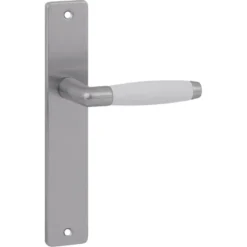 KARWEI deurkruk set Lago recht blind schild RVS look messing