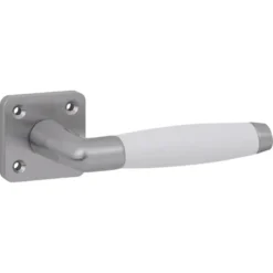 KARWEI deurkruk set Lago vierkant rozet RVS look messing Outlet