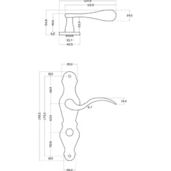 KARWEI deurkruk set Lepel ovaal schild vrij-bezet sluiting 63/8 mm messing glans Hot