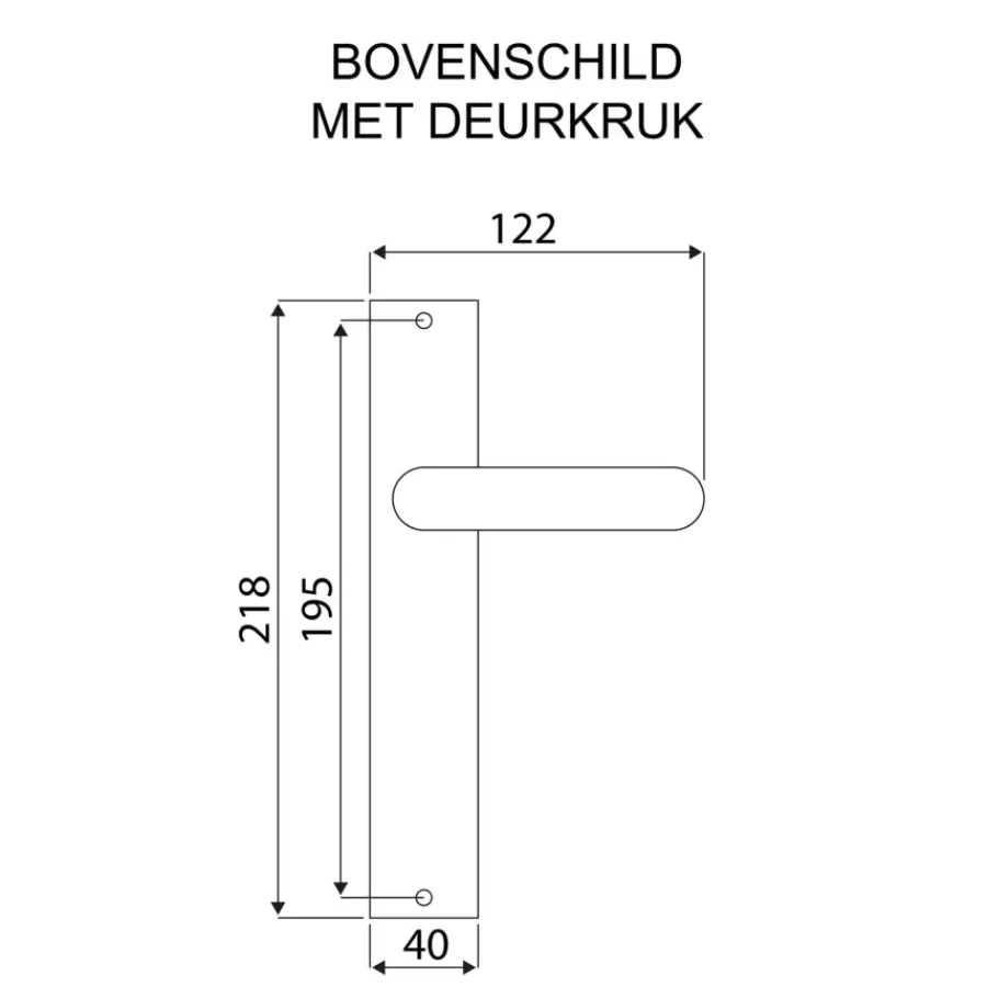 KARWEI deurkruk set Lopes recht blind schild nikkel glans Hot