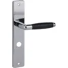 KARWEI deurkruk set Lopes recht schild vrij-bezet sluiting 63/8 mm nikkel glans Outlet