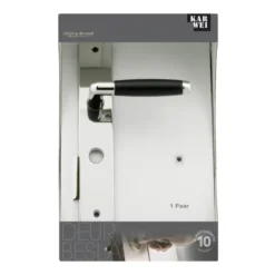 KARWEI deurkruk set Lopes recht schild vrij-bezet sluiting 63/8 mm nikkel glans Outlet