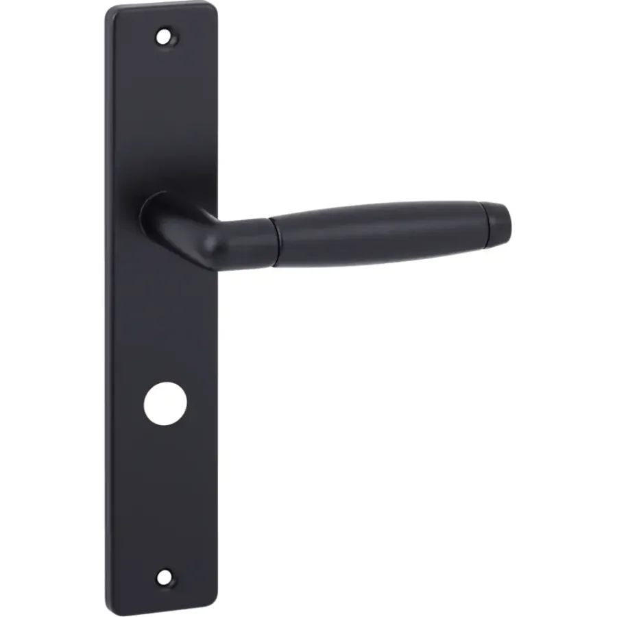 KARWEI deurkruk set Lopes recht schild vrij-bezet sluiting 63/8 mm zwart messing Sale