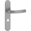 KARWEI deurkruk set Lorenzo ovaal schild vrij-bezet sluiting 63/8 mm RVS look aluminium Online