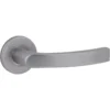 KARWEI deurkruk set Lorenzo rond rozet RVS look aluminium